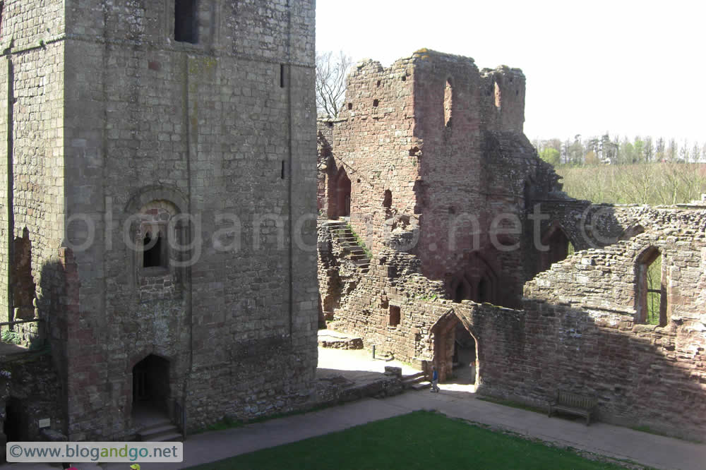 Goodrich Castle courtyard and keep